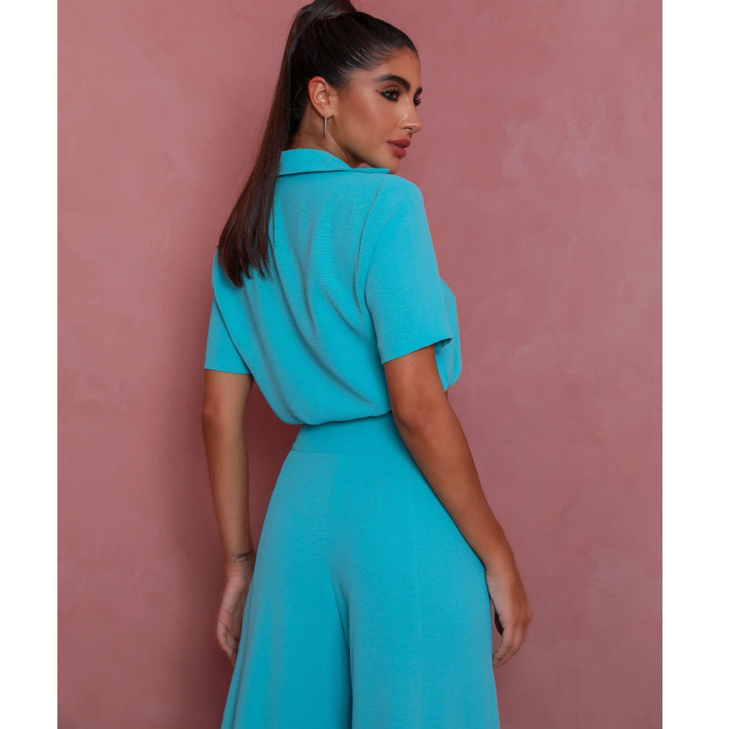 Alondra Cropped Cami Corset (Blue)