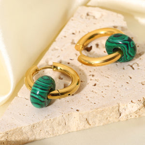 Jade Hoop Earrings