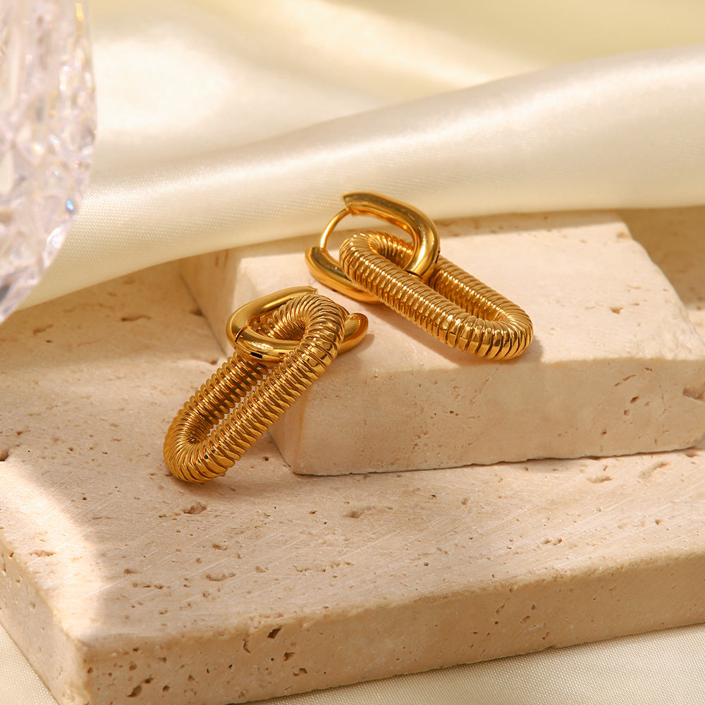 Oval Drop Earrings