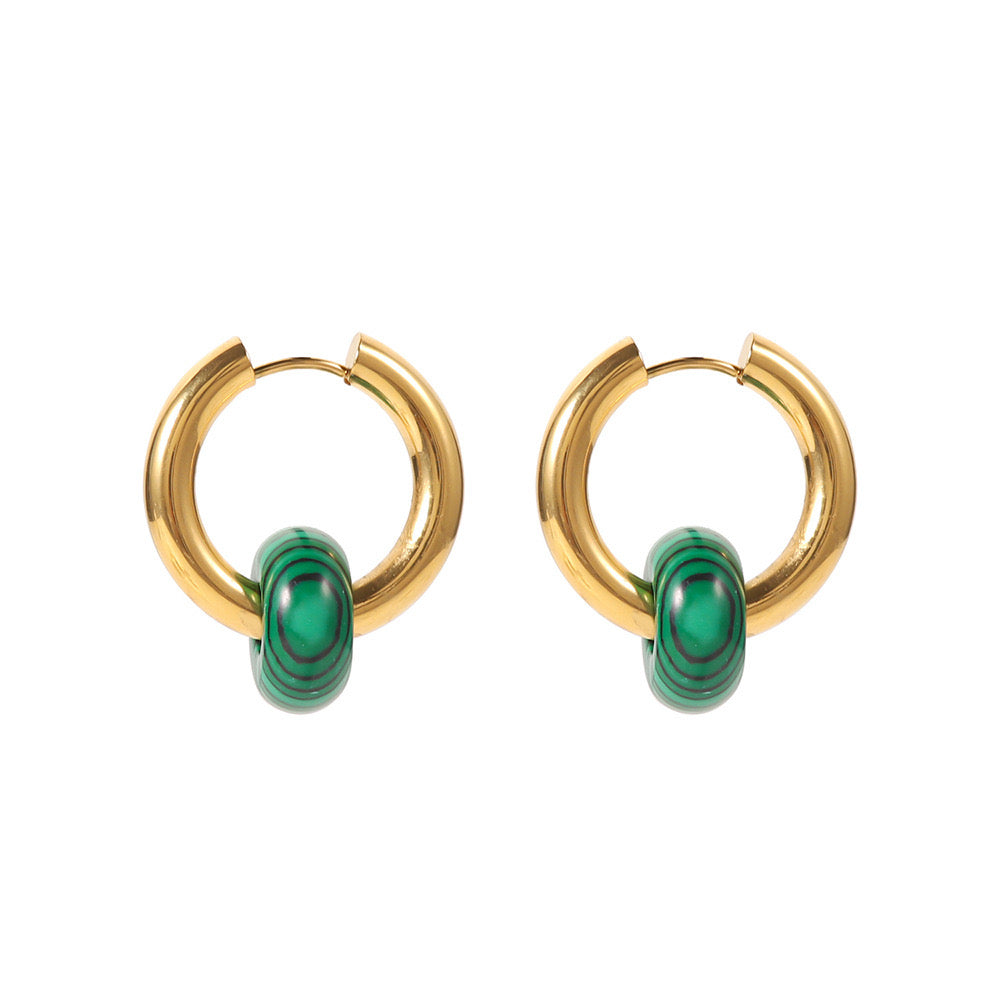 Jade Hoop Earrings