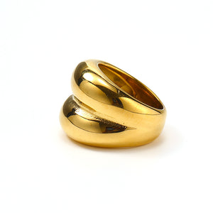 Gold Double Band Ring