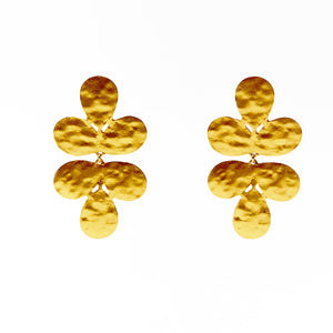 Gold Scale Drop Earrings