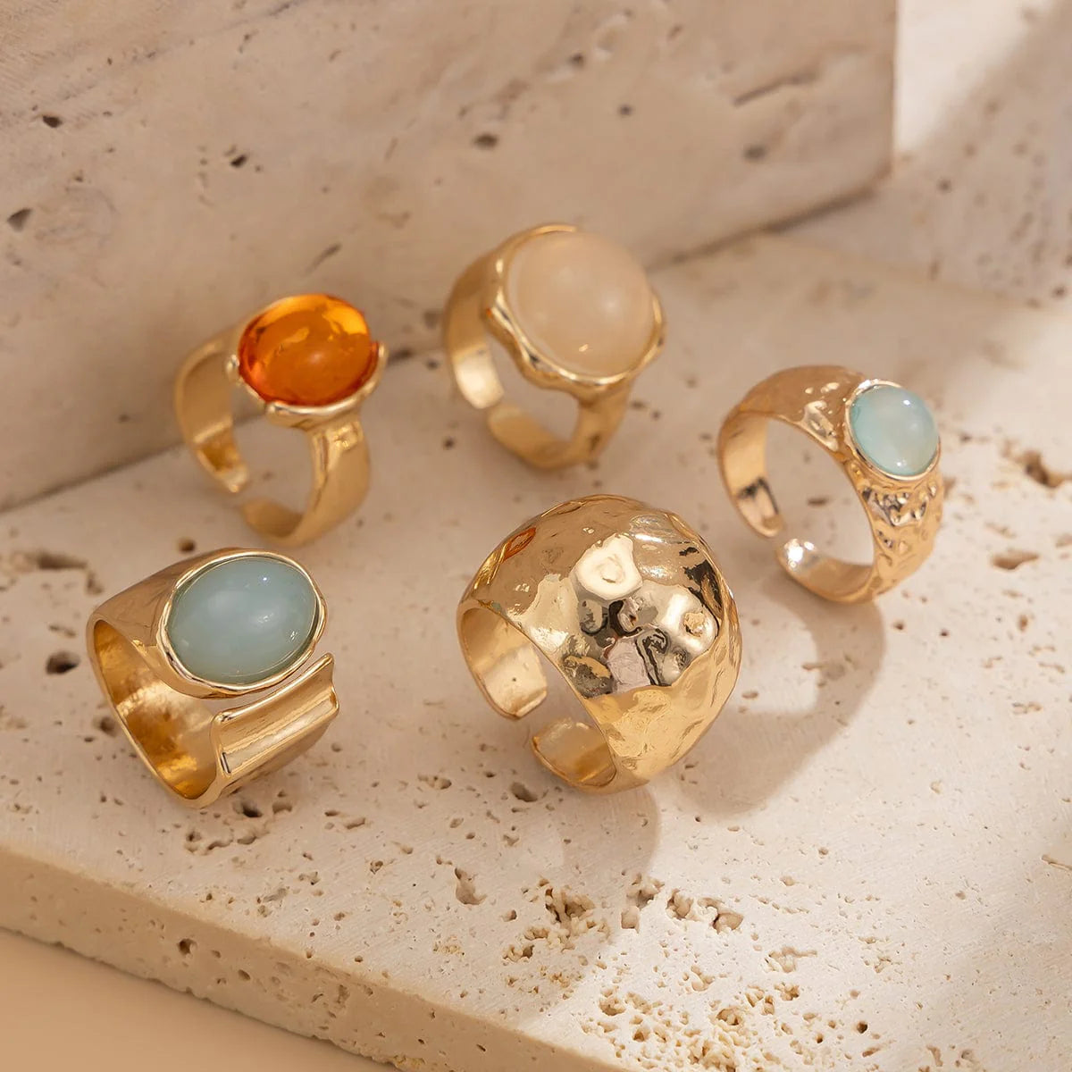 Vintage Gem Ring Set