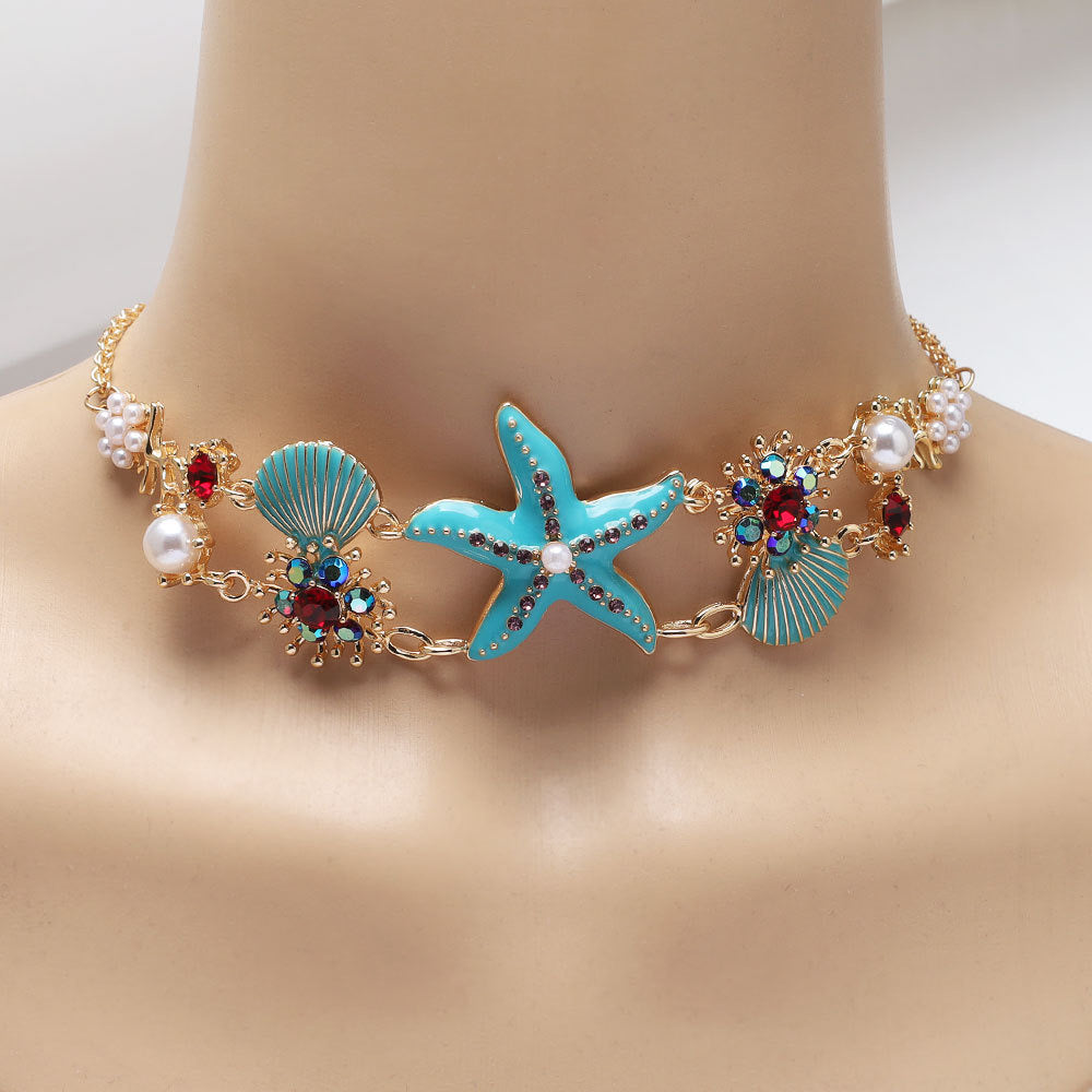 Starfish Cluster Necklace