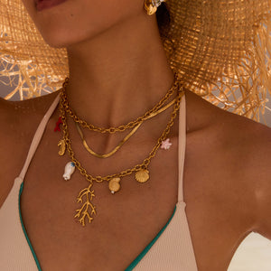 Coral & Shell Necklace
