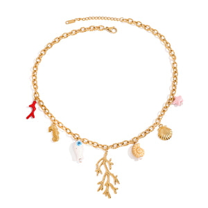 Coral & Shell Necklace