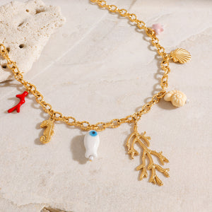 Coral & Shell Necklace