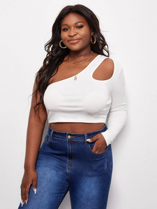 Alexis One Shoulder Top - Salt