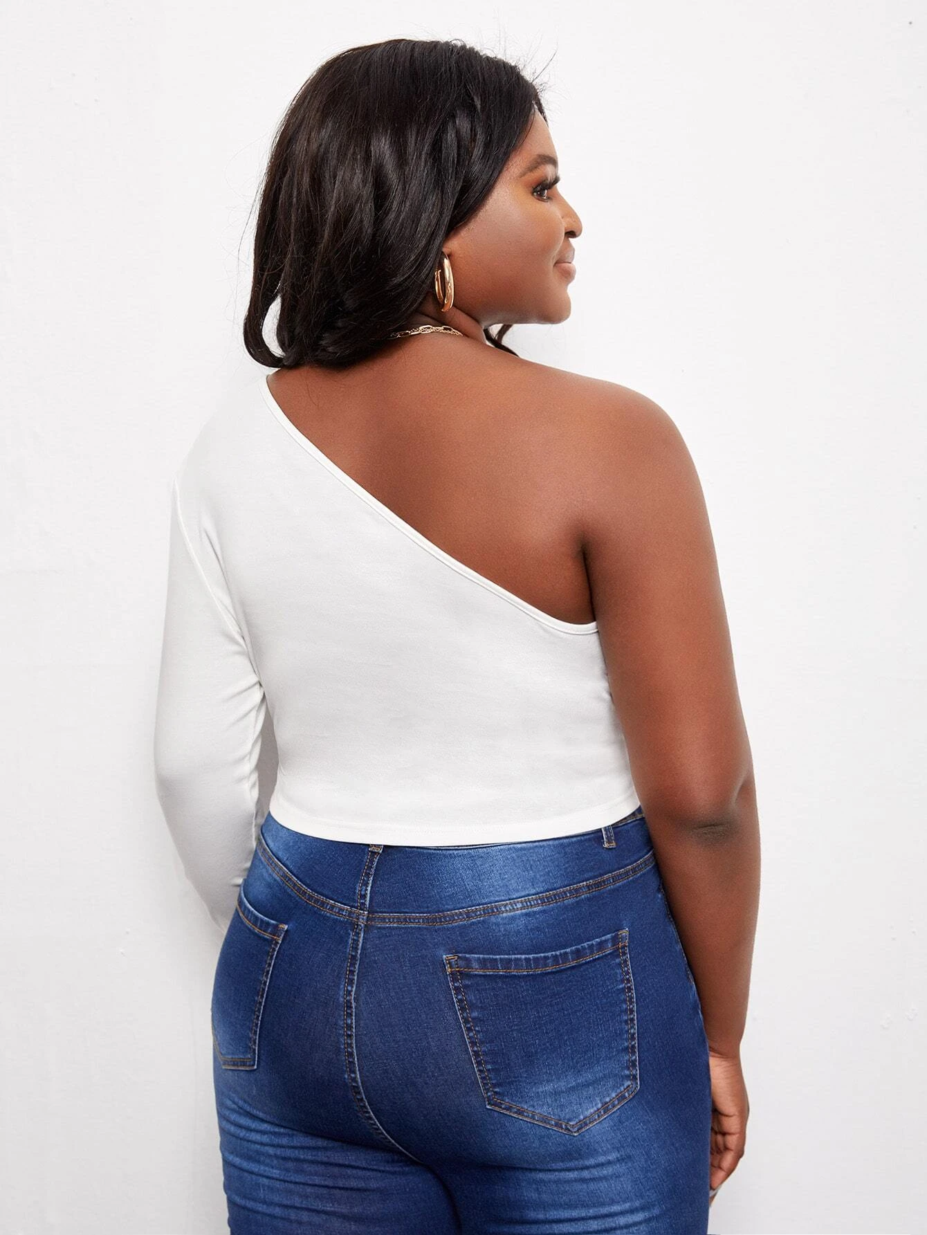 Alexis One Shoulder Top - Salt