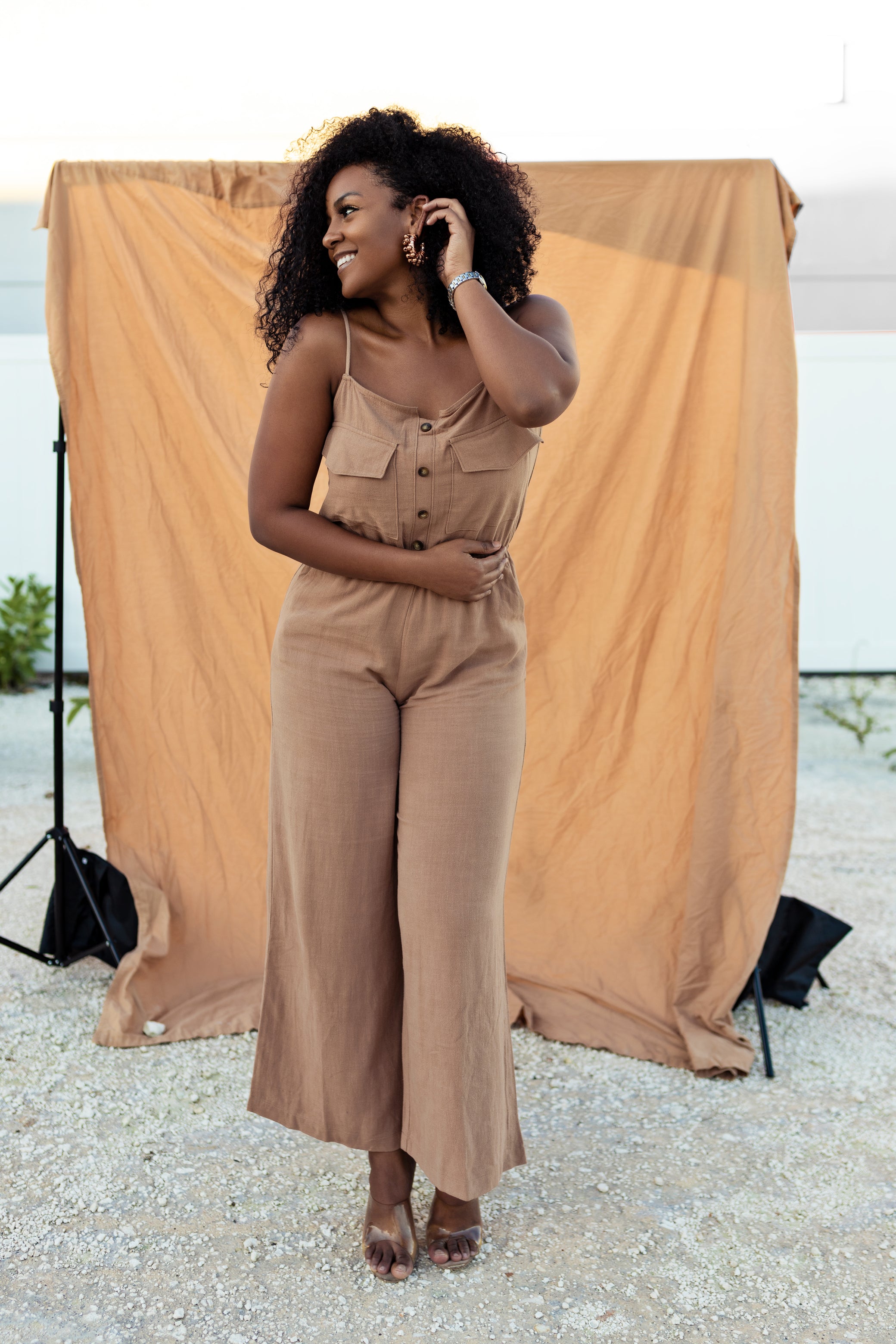 Chrissy Jumpsuit - Chocolate