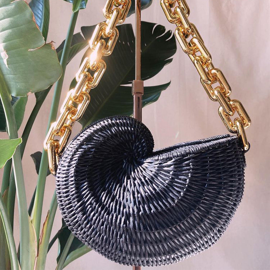 Shelly Rattan Handbag