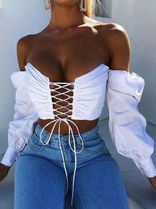 Latecia Lace-Up Top